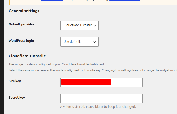 Configure Cloudflare Turnstile in Veekay Captcha Shield