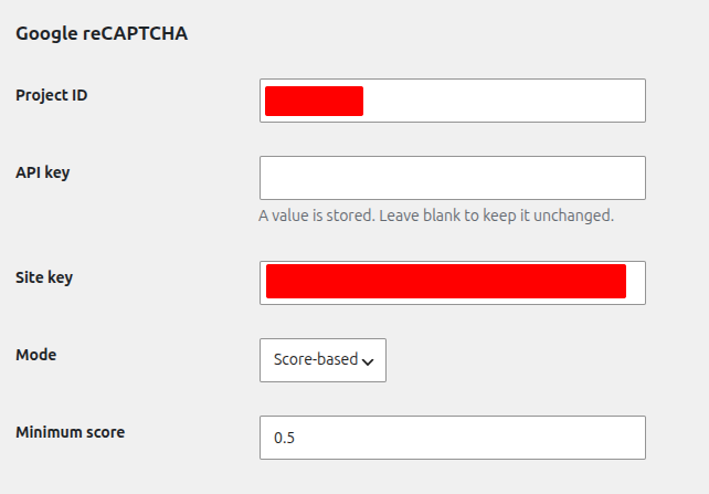 Configure Google reCAPTCHA in Veekay Captcha Shield